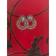 Silver Mirror Black Metal Chand Bali Earing