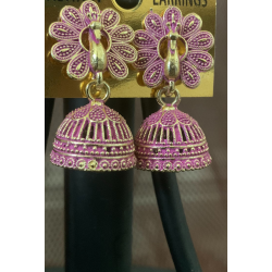 Classical Golden Plated Peacock Jhumka Earring
