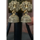 Classical Golden Plated Peacock Jhumka Earring