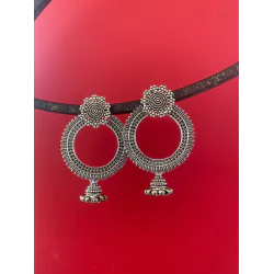 Latest Silver Color Circle Earrings