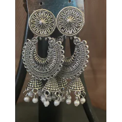 Latest light Weight double Jhumka Jhumki Earrings