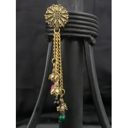 Chand Bali with Pearl Hangings Gold Plated Handmade Traditional Earring