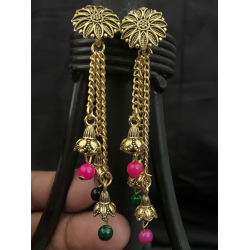 Chand Bali with Pearl Hangings Gold Plated Handmade Traditional Earring
