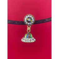 Multi Color Stone Jhumka Earrings