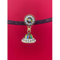 Multi Color Stone Jhumka Earrings