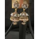 Gold Plated Black Colors Beads Pearl Finish Jhumka Earring Gold Plated Black Colors Beads Pearl Finish Jhumka Earring