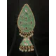 Hand Painted Leaf Shape Pearls Droppings Enameled Designer Earrings Hand Painted Leaf Shape Pearls Droppings Enameled Designer Earrings