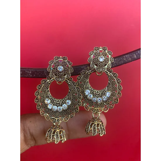 Gold plated Flower design Jhumka Earring Gold plated Flower design Jhumka Earring