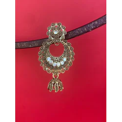 Gold plated Flower design Jhumka Earring