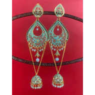 Latest Stylish Fancy Long Wedding Bridal Earring