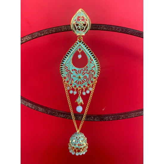 Latest Stylish Fancy Long Wedding Bridal Earring Latest Stylish Fancy Long Wedding Bridal Earring