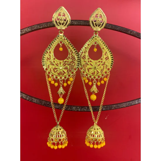 Latest Stylish Fancy Long Wedding Bridal Earring Latest Stylish Fancy Long Wedding Bridal Earring