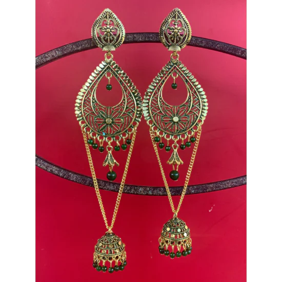 Latest Stylish Fancy Long Wedding Bridal Earring Latest Stylish Fancy Long Wedding Bridal Earring
