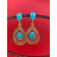 Cluster Large Oval Dangle Statement Earrings