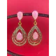 Cluster Large Oval Dangle Statement Earrings