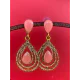 Cluster Large Oval Dangle Statement Earrings