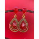 Cluster Large Oval Dangle Statement Earrings
