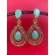 Cluster Large Oval Dangle Statement Earrings