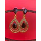 Cluster Large Oval Dangle Statement Earrings