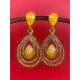 Cluster Large Oval Dangle Statement Earrings
