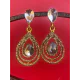 Cluster Large Oval Dangle Statement Earrings