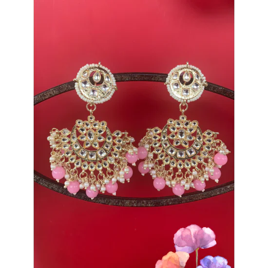 Kundan Handcrafted Gold Plated Chandbali Earrings