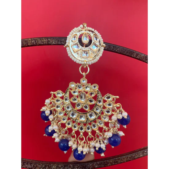 Kundan Handcrafted Gold Plated Chandbali Earrings