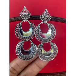 Fashion Silver Color Mirror Designer Earrings