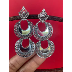 Fashion Silver Color Mirror Designer Earrings
