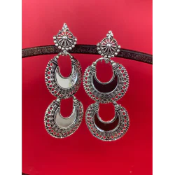 Fashion Silver Color Mirror Designer Earrings