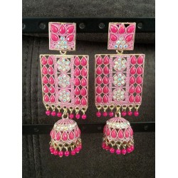 Elegant Gold Plated Chaandbali Long Hanging Jhumkas Dangle Earrings