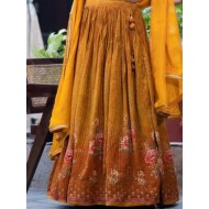 Chinnon Floral Print with Foil Designer Wedding Lehenga Choli