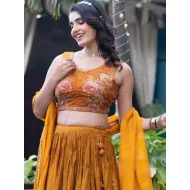 Chinnon Floral Print with Foil Designer Wedding Lehenga Choli
