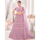 Light Purple Pink Heavy Net Fancy Embroidery Lehenga Choli Readymade Light Purple Pink Heavy Net Fancy Embroidery Lehenga Choli Readymade