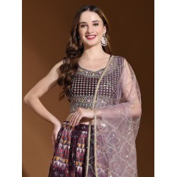 Heavy Floral Print with Foil Designer Wedding Lehenga Choli