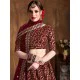 Raw Silk Heavy Embroidery Wedding Lehenga Choli Readymade
