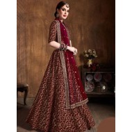 Raw Silk Heavy Embroidery Wedding Lehenga Choli Readymade