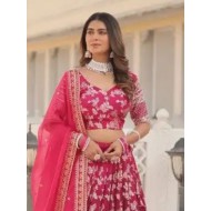 Viscose Jacquard Embroidered Lehenga Choli Readymade