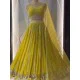 Yellow Floral Embroidery Sequence Georgette Lehenga Choli Readymade Yellow Floral Embroidery Sequence Georgette Lehenga Choli Readymade