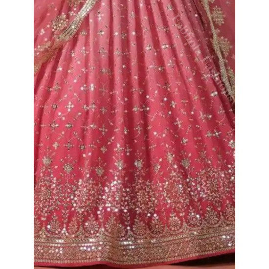 Beautiful Heavy Embroidery Pink Fancy Net Lehenga Choli Readymade Beautiful Heavy Embroidery Pink Fancy Net Lehenga Choli Readymade