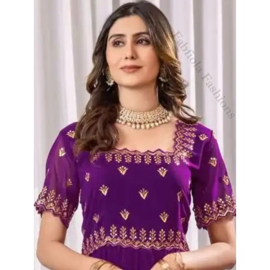 Georgette Designer Embroidered Anarkali Gown Georgette Designer Embroidered Anarkali Gown