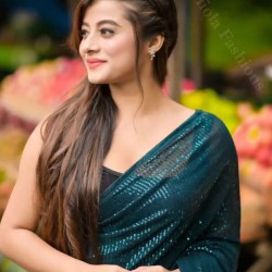 Georgette Fancy Sequin Designer Ready to Wear One Minute Saree