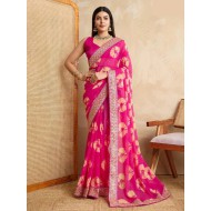 Georgette Printed Designer Ready to Wear One Minute Saree