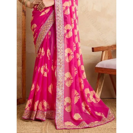 Georgette Printed Designer Ready to Wear One Minute Saree Georgette Printed Designer Ready to Wear One Minute Saree
