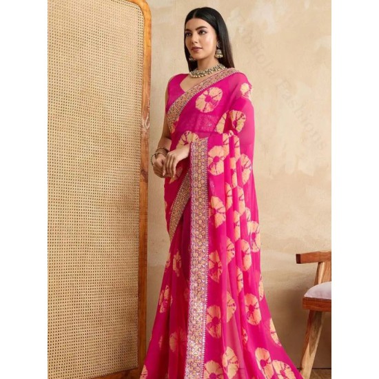 Georgette Printed Designer Ready to Wear One Minute Saree Georgette Printed Designer Ready to Wear One Minute Saree