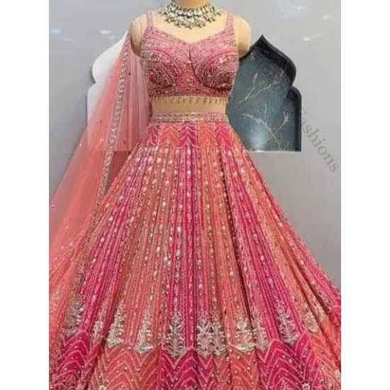Heavy Designer Mirror Stone Work Wedding Lehenga Choli Readymade Heavy Designer Mirror Stone Work Wedding Lehenga Choli Readymade