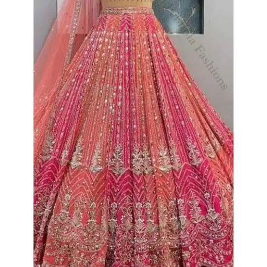 Heavy Designer Mirror Stone Work Wedding Lehenga Choli Readymade Heavy Designer Mirror Stone Work Wedding Lehenga Choli Readymade