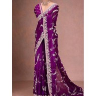 Heavy Embroidery Designer Ready to Wear One Minute Saree