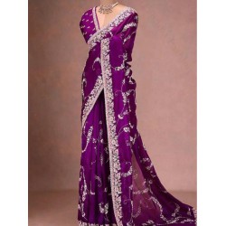 Heavy Embroidery Designer Ready to Wear One Minute Saree
