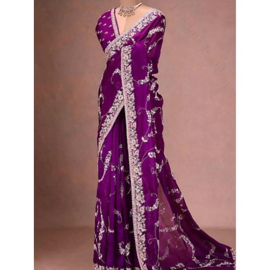 Heavy Embroidery Designer Ready to Wear One Minute Saree Heavy Embroidery Designer Ready to Wear One Minute Saree